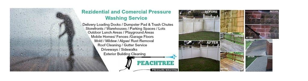 Pressure washer cleaning a driveway