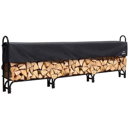 ShelterLogic Heavy Duty Firewood Rack 12 ft with Cover (90403)