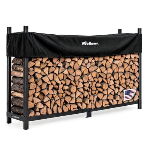Woodhaven 8 ft Firewood Rack with Cover (WR8)